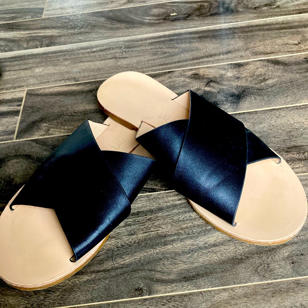 Leather mule sandal